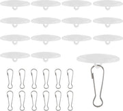 Set di 30 Hanger per Plafondo Translucidi Autoadesivi - Nessun Foro Necessario, Ideali per la Decorazione in Camera da Letto e Bagno
