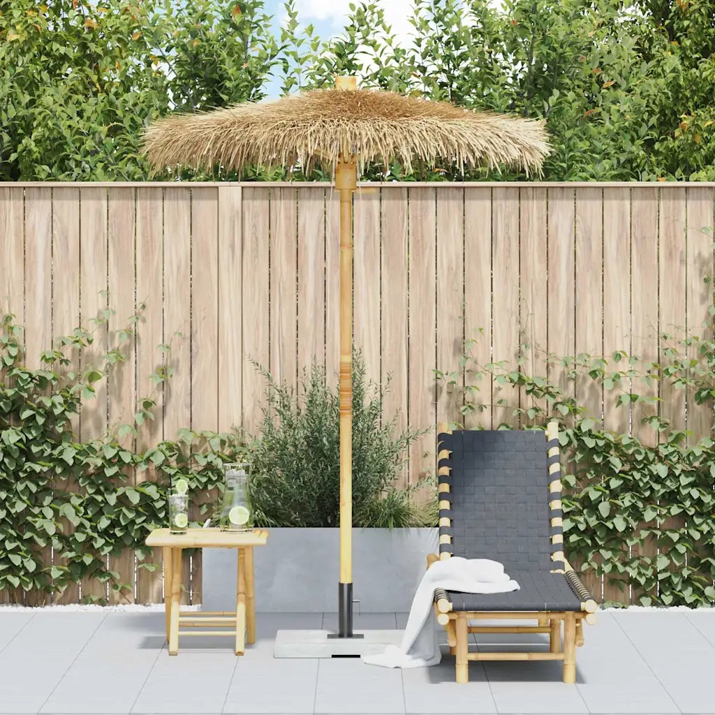 Ombrello Tiki con Baldacchino a Foglia di Banana 150 cm Bambù 4108222