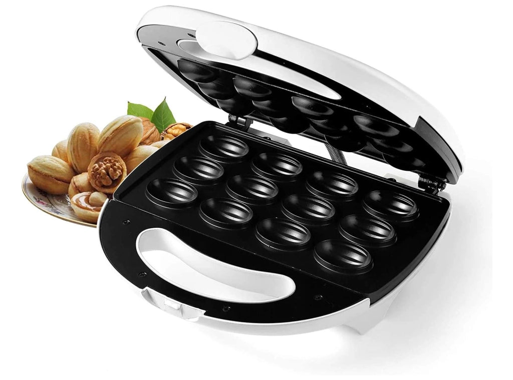 KENBROOK Piastra Elettrica per Noci Dolci e Waffle Macchina 3-in-1 per Sandwich Tostapane e Fornetto Colazione con Piastre Antiaderenti 12 Cavità