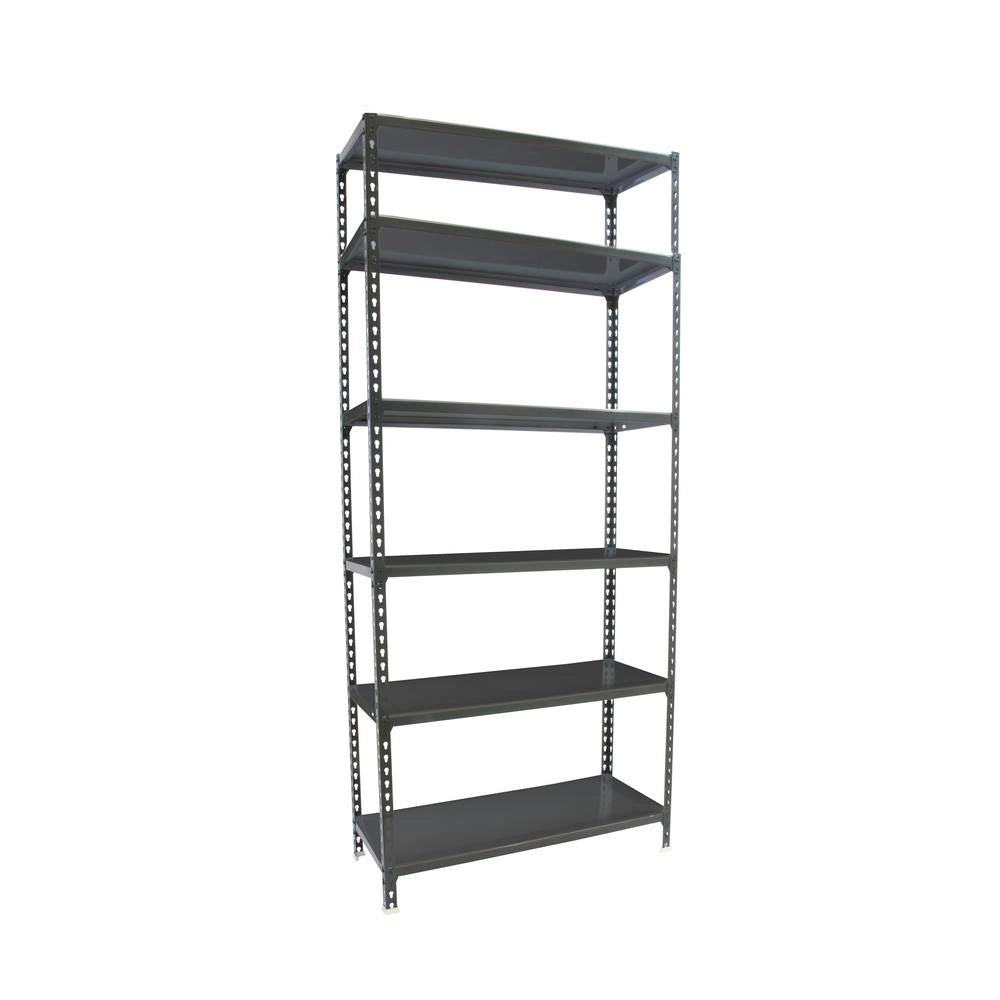 Scaffale in metallo Simon Rack senza viti colore antracite 6 ripiani 2500x800x500 mm Made in Spain
