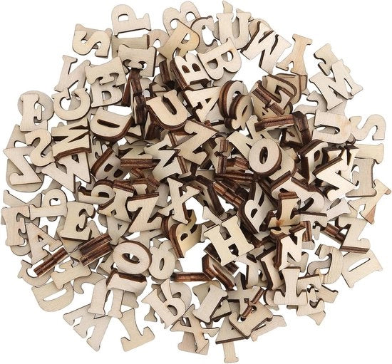 Set di Lettere in Legno da 1000 pezzi, Ideale per Progetti Creativi, Progetti DIY e Artigianato