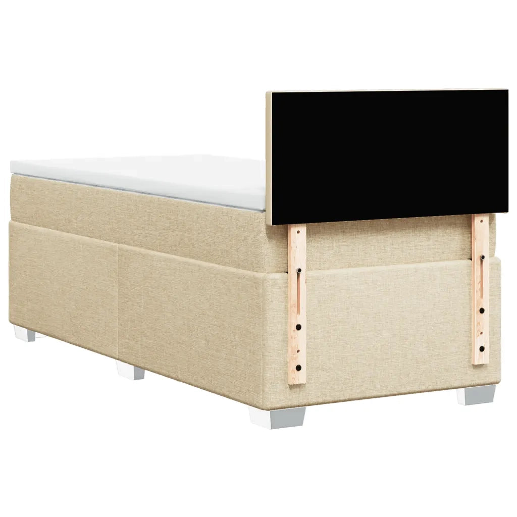 Giroletto a Molle con Materasso Crema 90x190 cm in Tessuto 3285741