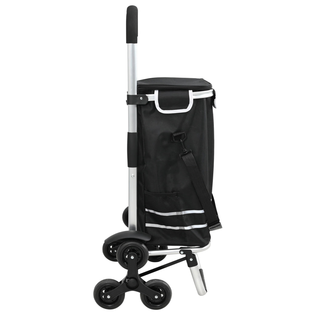 Carrello della spesa  con scalatore di gradini Nero 40 L