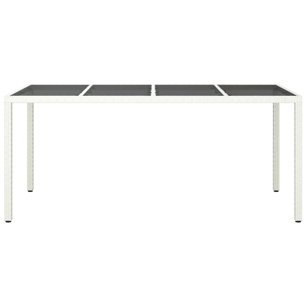 Tavolo da Pranzo da Giardino Bianco 190x90x75 cm Polyrattan