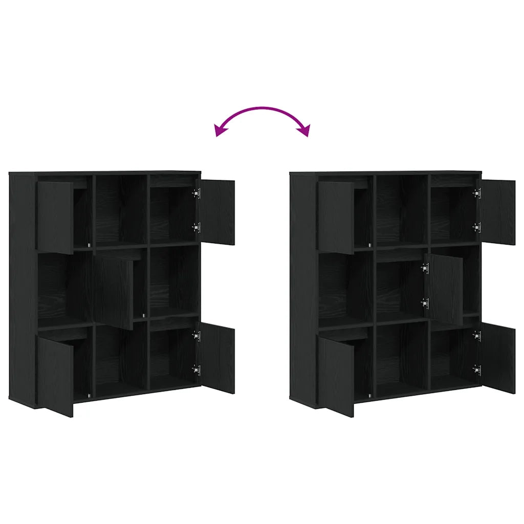 Libreria Rovere Nero 89x24x101,5 cm in Legno Multistrato 860401
