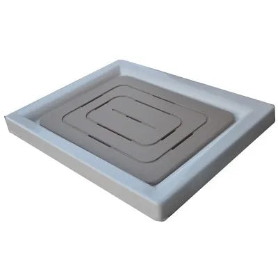 Antiscivolo doccia pedana in legno 55 x 68 ideale per piatto 70 x 90 tortora