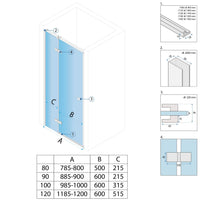 Porta Doccia Rea Atlas 100 Chrome destra