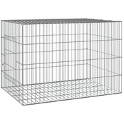 Gabbia per conigli 78 x 54 x 54 cm Ferro zincato Argento 02_0041694