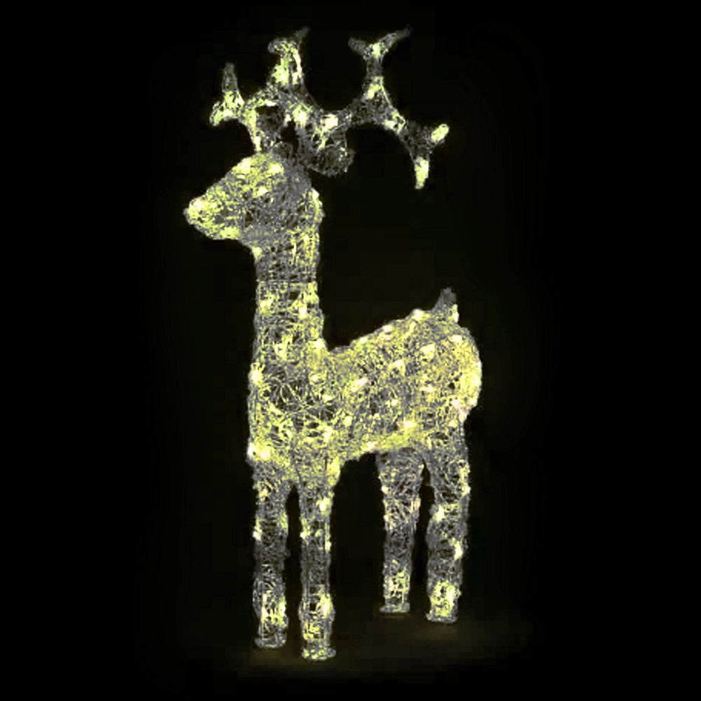 Renna Luminosa Natalizia Esterno 100cm Decorazione Addobbo Natale Bianco Caldo