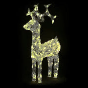 Renna Luminosa Natalizia Esterno 100cm Decorazione Addobbo Natale Bianco Caldo