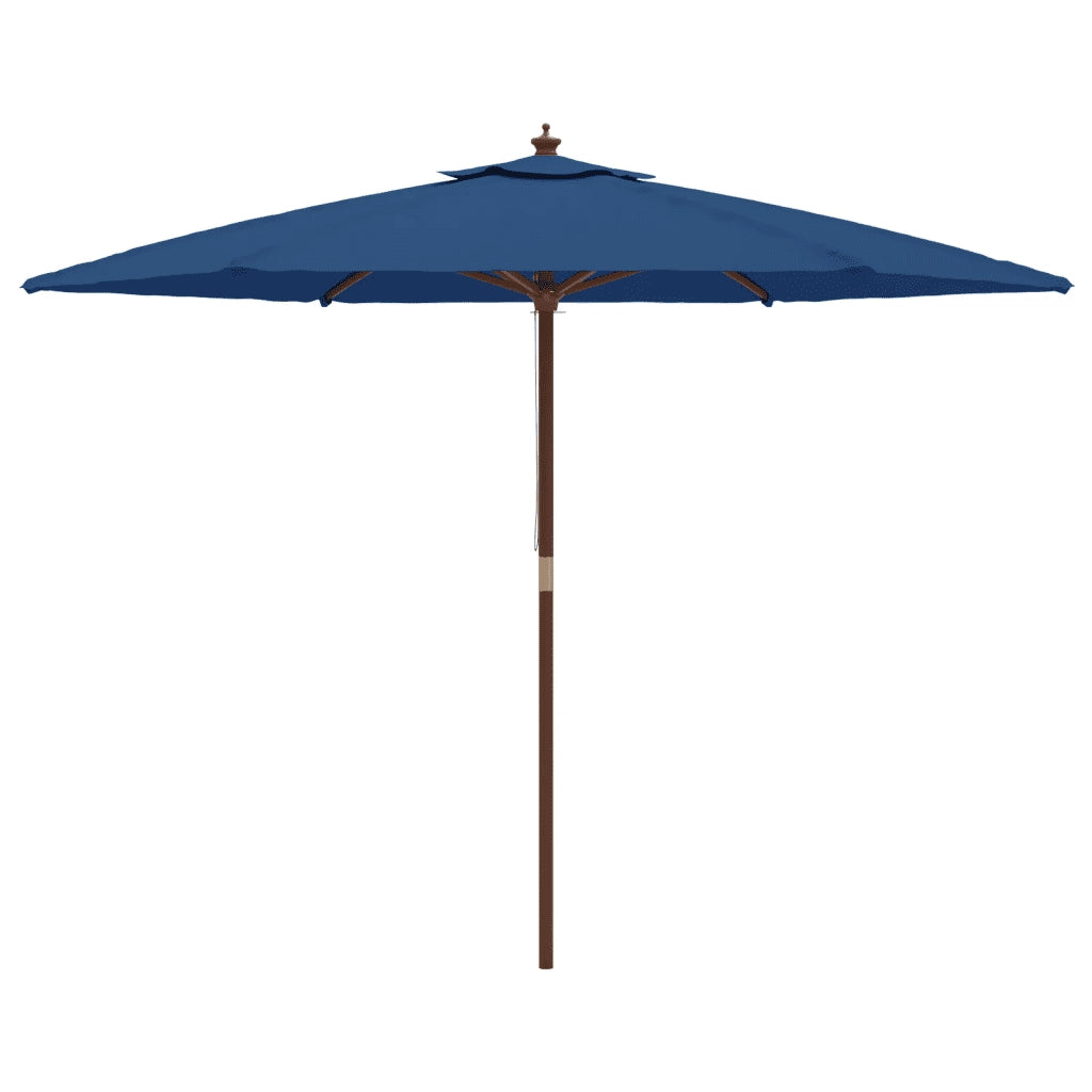 Ombrellone da Giardino con Palo in Legno Azzurro 299x240 cm 363174