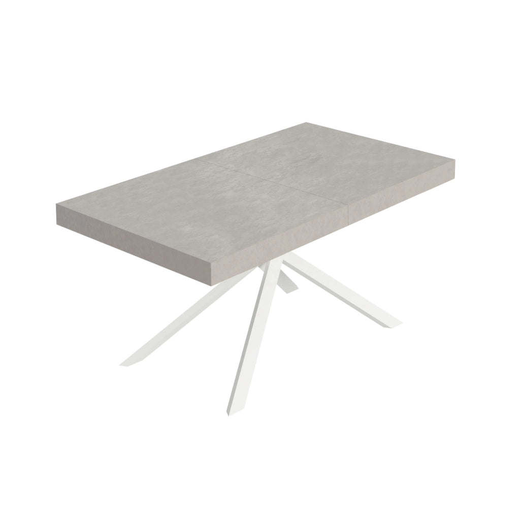 Tavolo Allungabile 160/244x80 cm Niket Cashmere Gambe Bianche