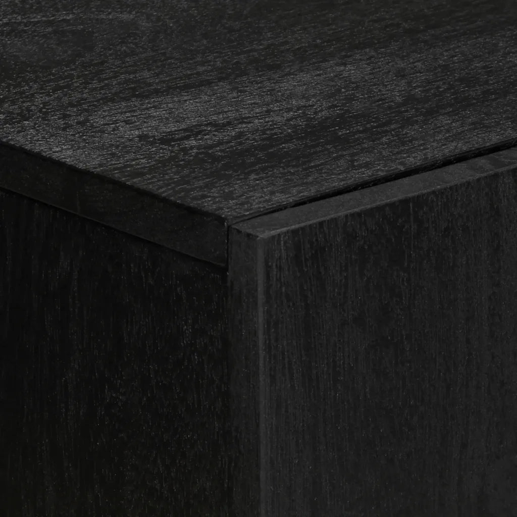 Credenze 3 pz Nere in Legno Multistrato
