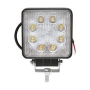 Lampada con 8 LED, 10-60V, 24W, angolo di radiazione 60°, quadrata.