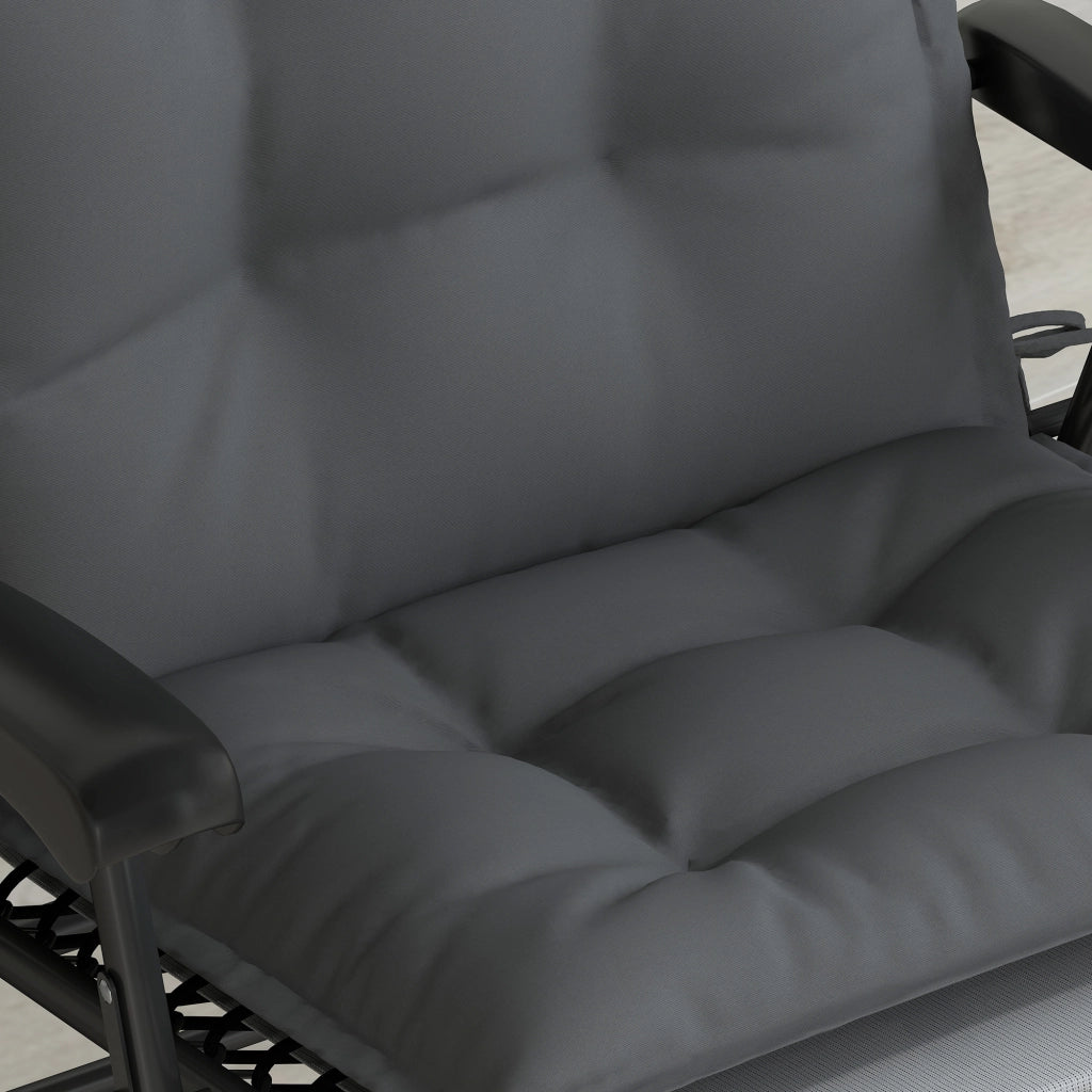 Set di 2 cuscini per sdraio Sniper idropellente cuscino per sdraio da giardino Cuscino 50x116x5 cm; grigio scuro