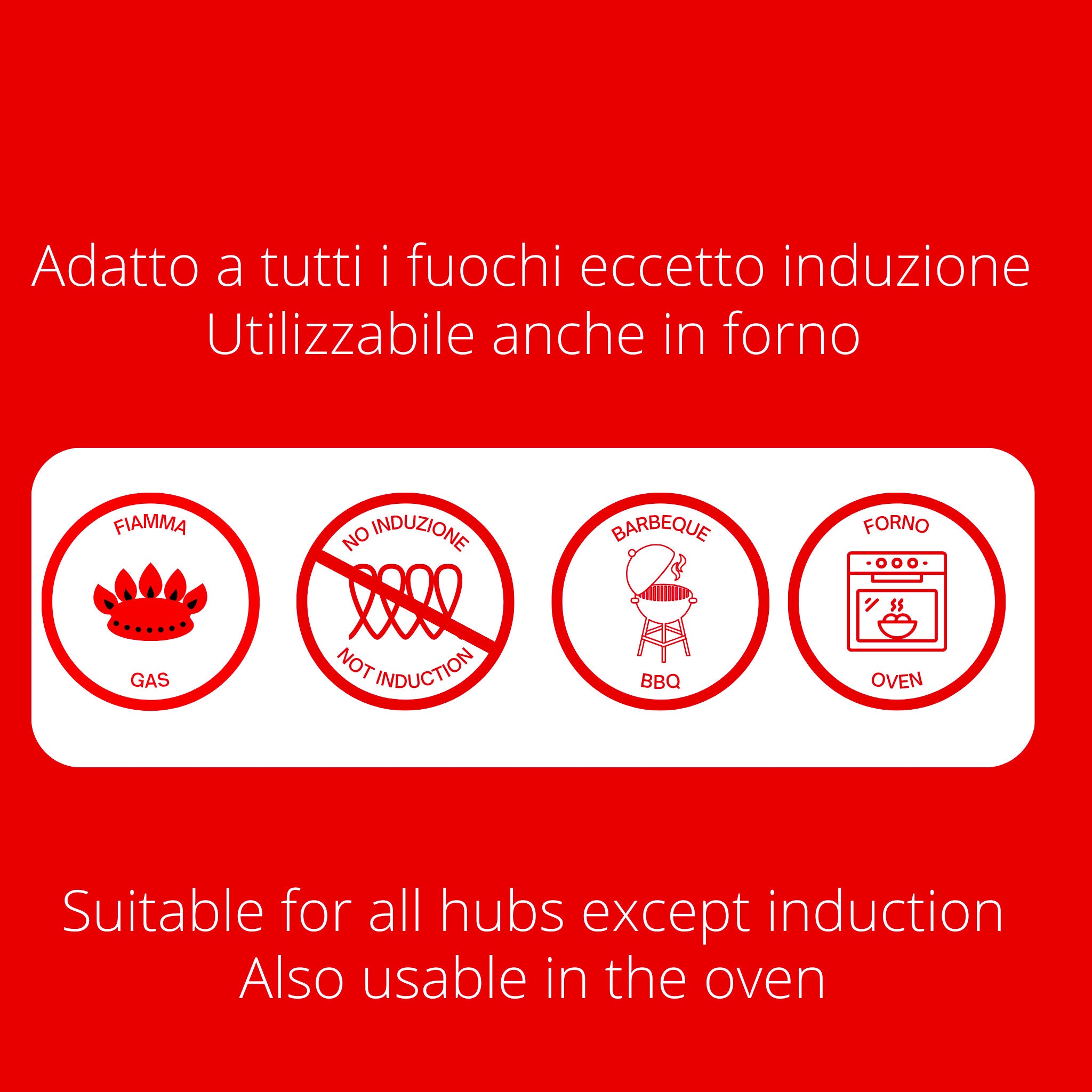 Vassoio Grill Quadrato Antiaderente 2 Maniglie 25x25 cm Olympia Hard Cook