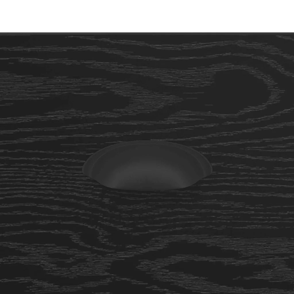 Armadio da Notte con cassetto Rovere Nero 39 x 39 x 47.5 cm