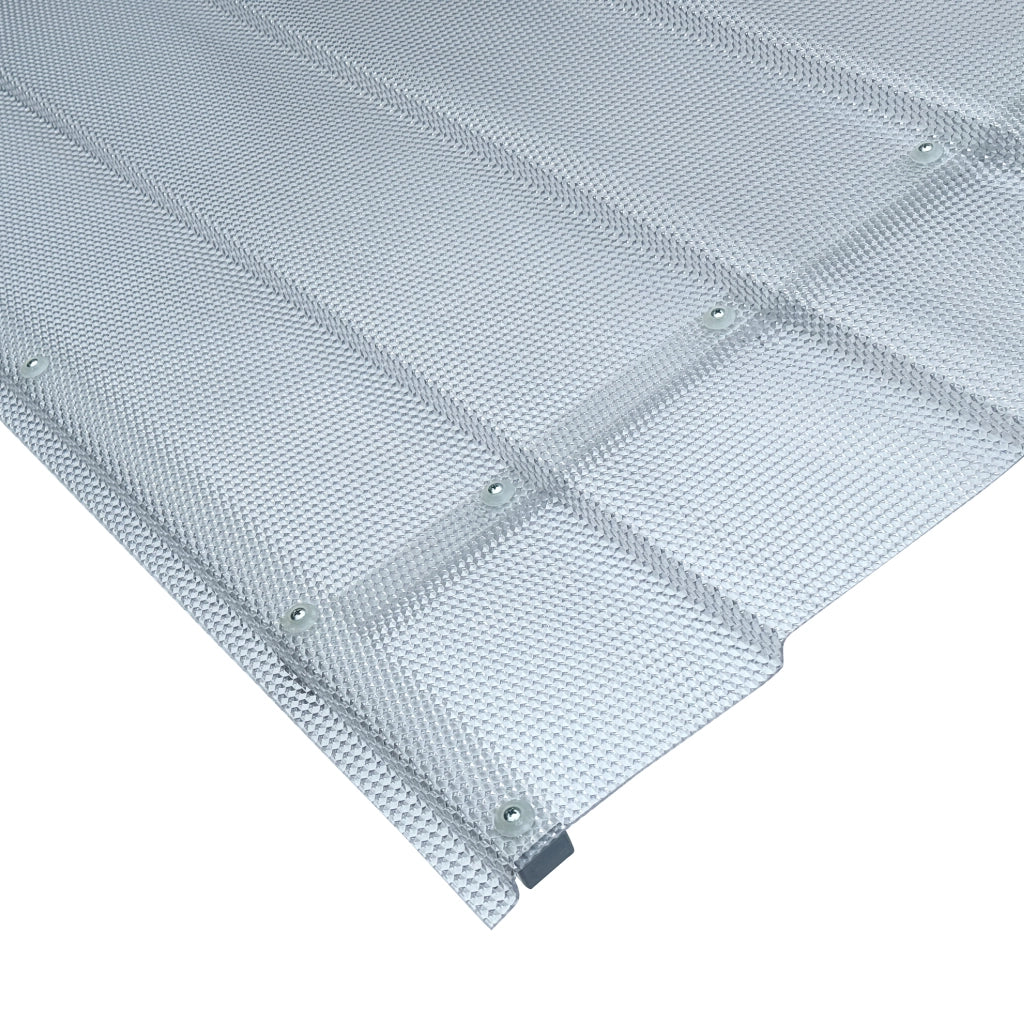 Tettoia con telaio in alluminio STARKEDACH DIAMONDS Straight T-150 7035 con rivestimento monolitico in policarbonato