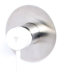 Rubinetto Miscelatore Monocomando Doccia ad Incasso in Acciaio Inox Maniglia Perla