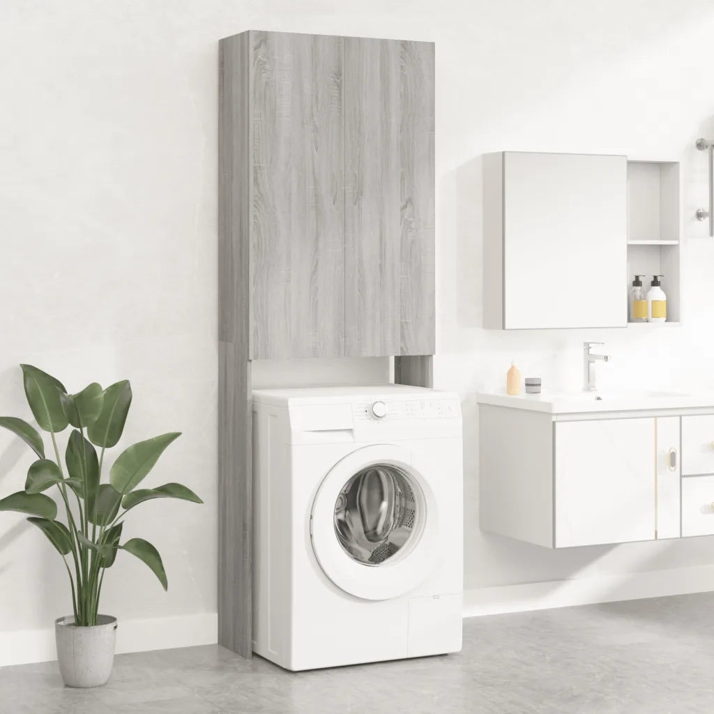 Mobile per Lavatrice Grigio Sonoma 64x25,5x190 cm CFW1866516