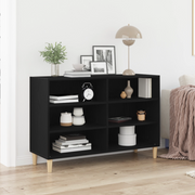 Credenza  Nero Rovere 103,5x35x70 cm in Legno ingegnerizzato