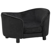 Divano per cani nero 69 cm peluche nero 02_0000203