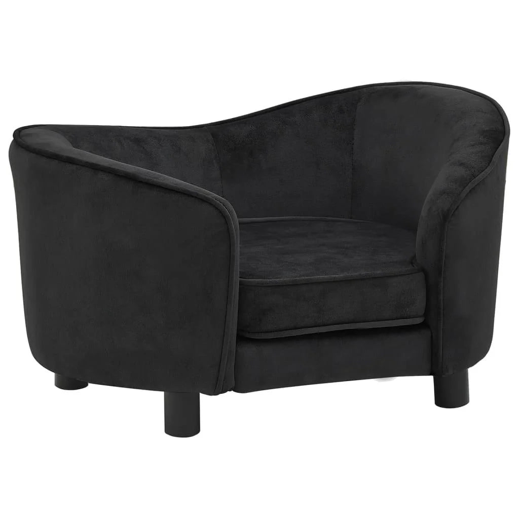 Divano per cani nero 69 cm peluche nero 02_0000203