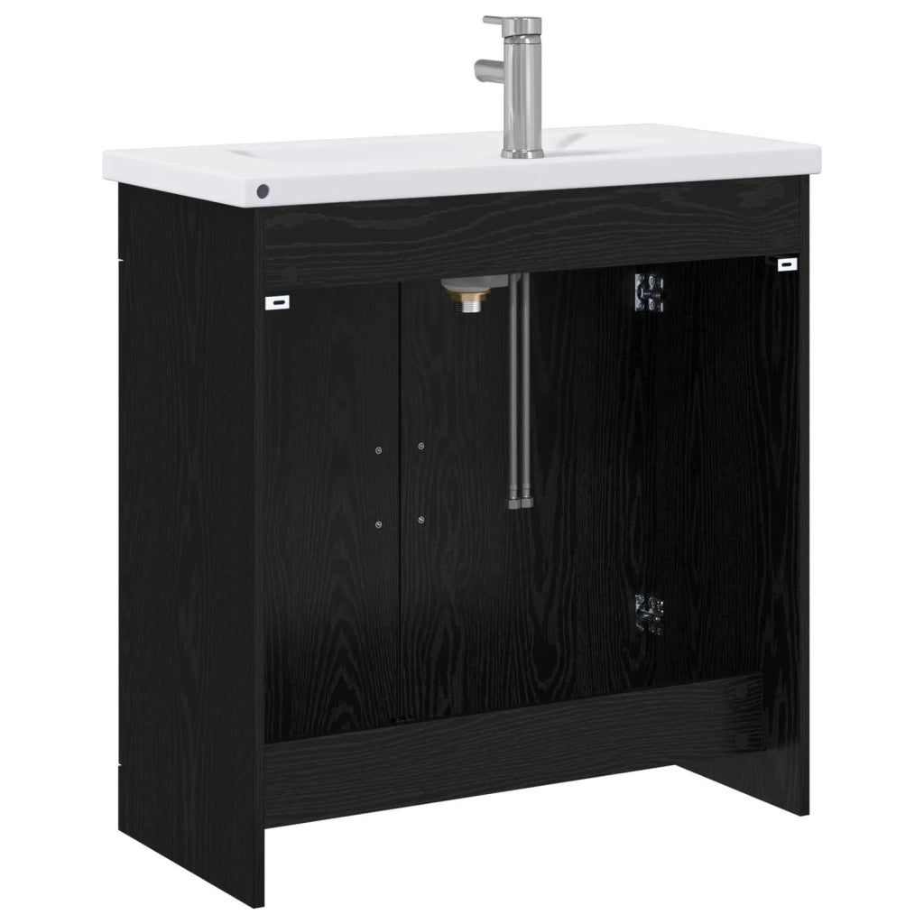 Set di mobili per il bagno Rovere Nero 81 x 40 x 84,5 cm 3404359
