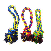 Trade Shop - Gioco Corda Intrecciata Nodo Palla Maniglia Tessuto Per Cane Masticare Morde Denti -