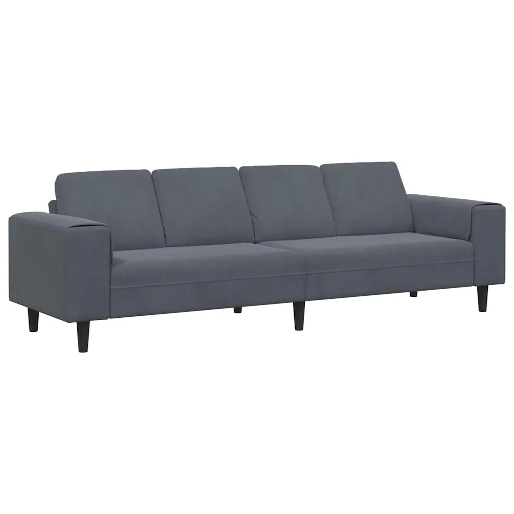 Divano per Soggiorno Grigio scuro 250 x 77 x 76 cm 3335092