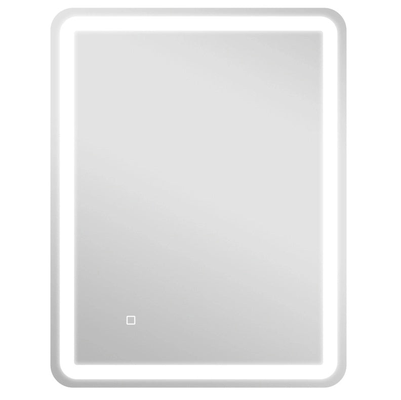 Specchio da bagno ULEVR 70x90 cm con LED touch, antiappannamento, luce dimmerabile a 3 tonalit¨¤, argento