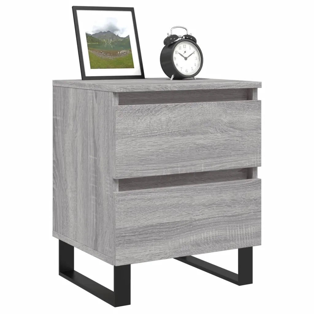 Comodino Grigio Sonoma 40x35x50 cm in Legno Multistrato 826904