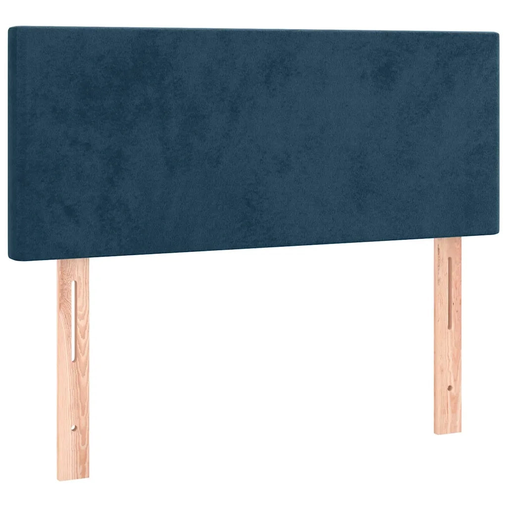 Giroletto a Molle con Materasso Blu Scuro 90x190 cm in Velluto 3141159