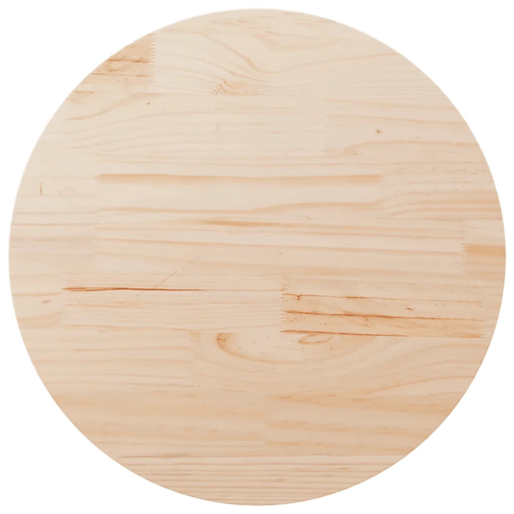 Piano Tavolo | Superficie Tavolo | Piano Scrivania Rotondo ?80x3 cm in Legno Massello di Pino