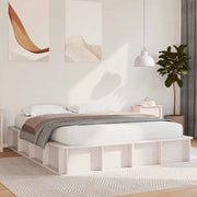 vidaXL Struttura del letto Bianco 210 x 178 x 30 cm Pino massello