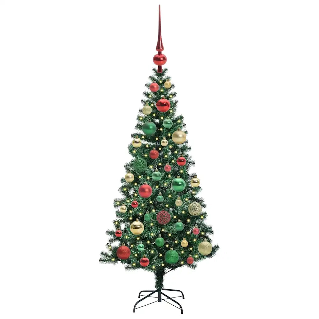 Albero di Natale Artificiale-Albero Natalizio con luci integrate Verde 120 cm 301764