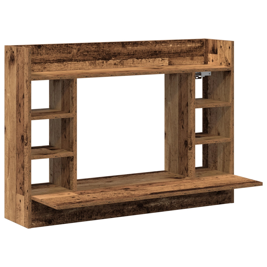 Scrivania a Parete Rovere Antico 105x48x75 cm Legno ingegnerizzato