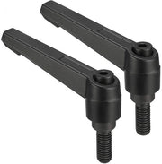 Flessimetriche 2 pezzi - Adattabile - Chiavetta rapida con pulsante a pressione - Lega di alluminio - M8 x 20 mm - Per macchine e apparecchiature - Viti a pressione