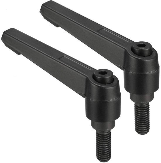 Flessimetriche 2 pezzi - Adattabile - Chiavetta rapida con pulsante a pressione - Lega di alluminio - M8 x 20 mm - Per macchine e apparecchiature - Viti a pressione