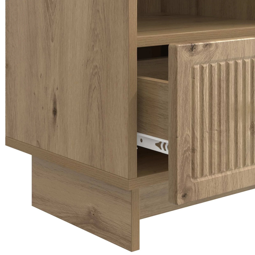 Mobile TV con cassetto Rovere Artigianale 102 x 34,5 x 50 cm