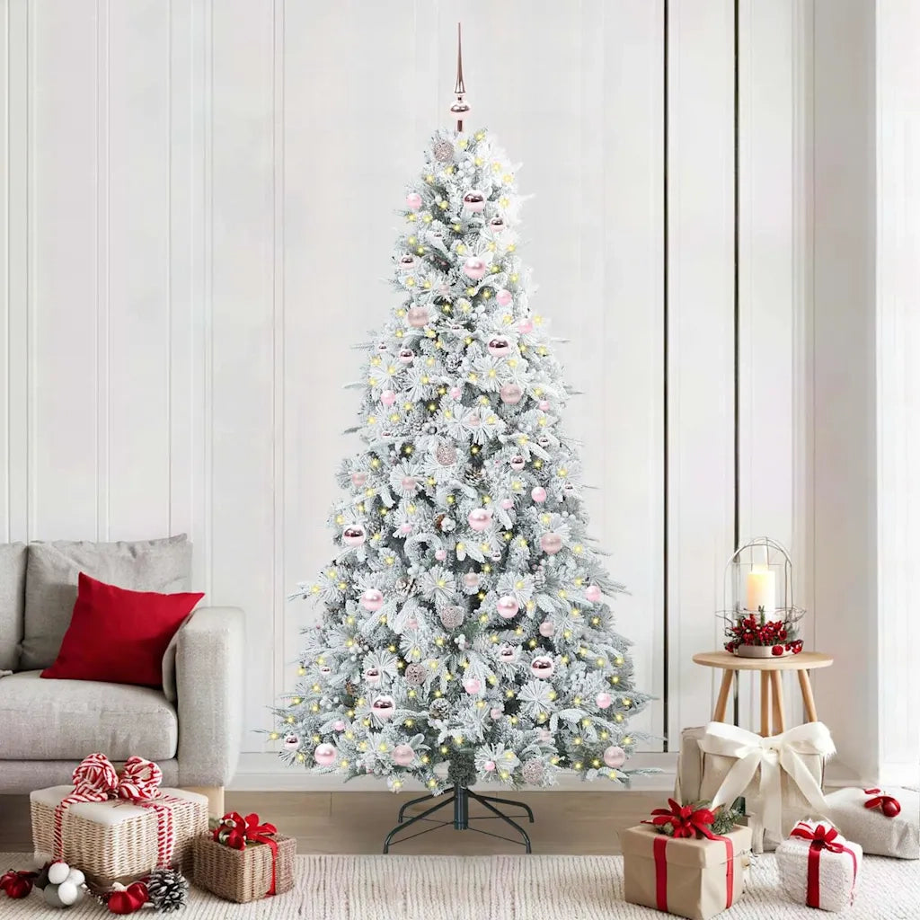 Albero di Natale Artificiale con Rami Pieghevoli Bianco 210 cm 3397499