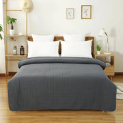 Trapuntino Matrimoniale Trapunta Singolo Copriletto Trapuntato Double Face Reversibile Moderno Grigio 240x260 cm 2 Pezzi
