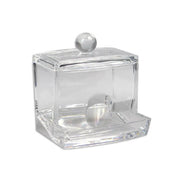 Trade Shop - Contenitore Trasparente Dispenser Cotton Fioc Ricaricabile Coperchio Organizer 10237 -