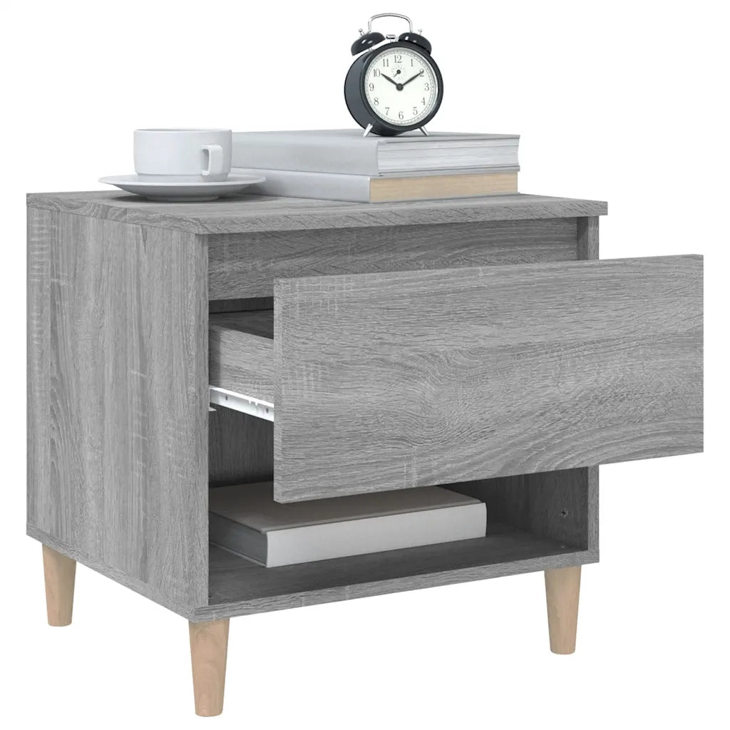 Comodino Grigio Sonoma 50x46x50 cm in Legno Multistrato 819544