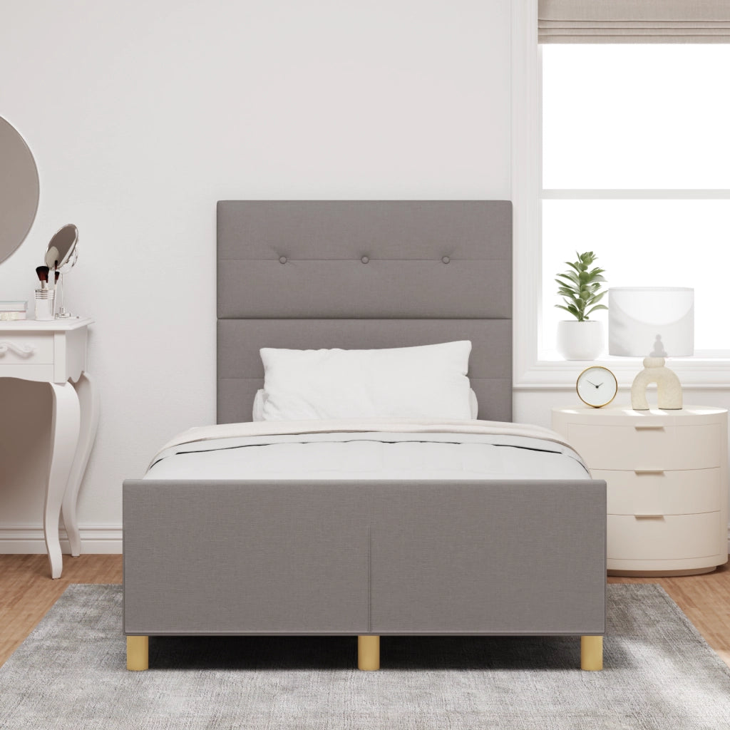 Struttura Letto Tortora 120x200 cm Tessuto