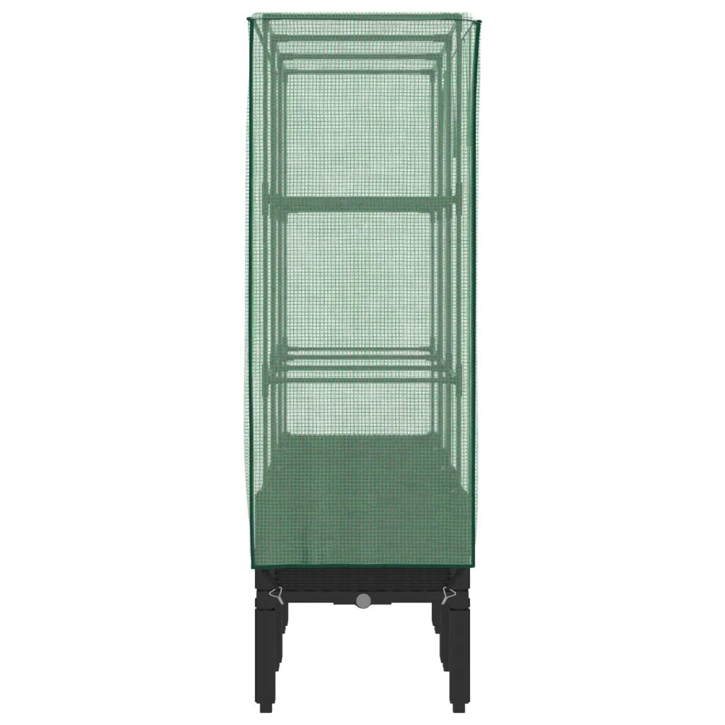 vidaXL Letto Rialzato con Copertura Serra Effetto Rattan 120x40x140 cm