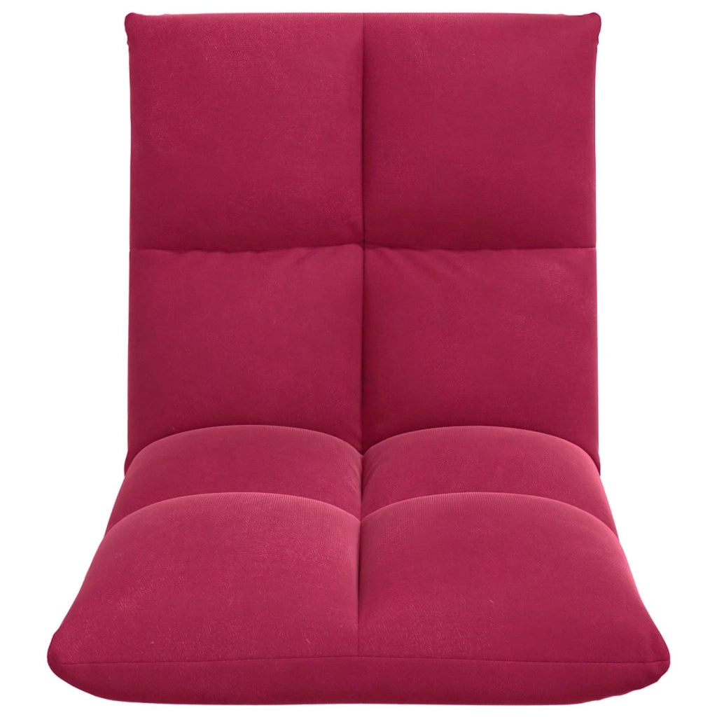 Sedia da Pavimento Rosso Vino 50 x 61 x 57 cm Velluto 42028154