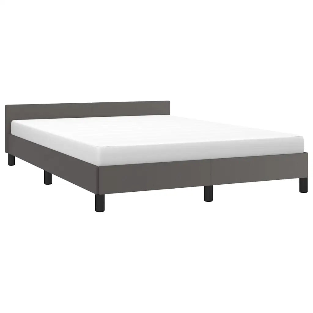 Giroletto con Testiera senza Materasso Grigio 140x200 cm 347505