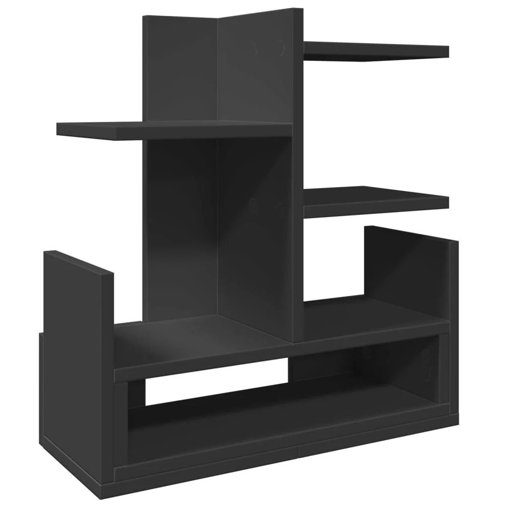 Mobiletto portaoggetti per ufficio 49 x 20 x 52,5 cm in legno ingegnerizzato Nero 02_0043574