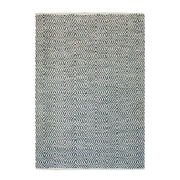Tappeto in cotone Cocktail Aperitif blu e bianco 80x150 cm